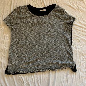 Le Lis Black and Gray Front/Back Shirt